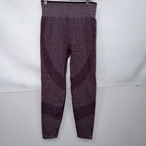 Pink Victorias Secret Womes Seamless Leggings Size Medium Burgundy Yoga Work Out